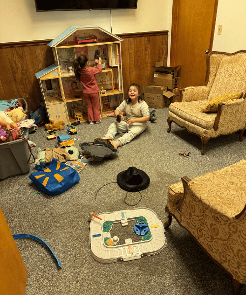 Kids from the community enjoy the current Kids Rec Room